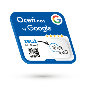 oceń nas w google qr nfc płytka qr nfc