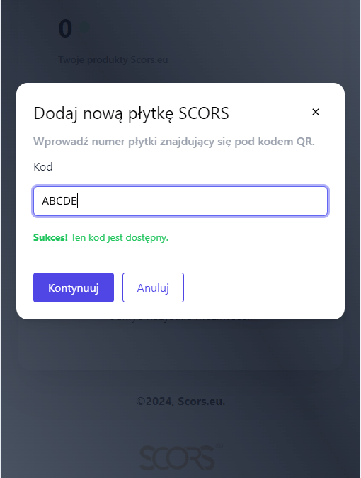 dodawanie nowej płytki qr do aplikacji